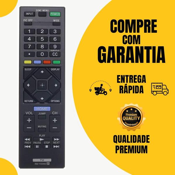 Imagem de Controle Remoto Compativel TV Sony Bravia para Todas as TVs LED LCD Com Pilhas