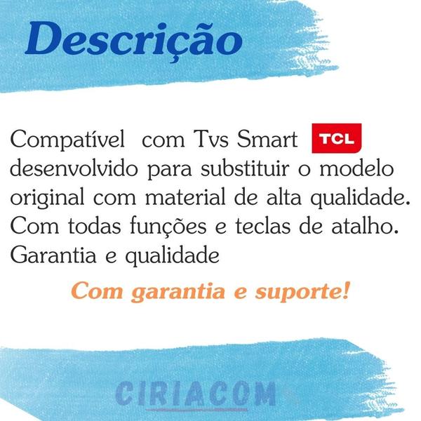 Imagem de Controle Remoto Compatível Tv Tcl Smart Rc902v Fmr2 55p725 65p725 75p725 - Controle para reposição SEM comando de voz, c