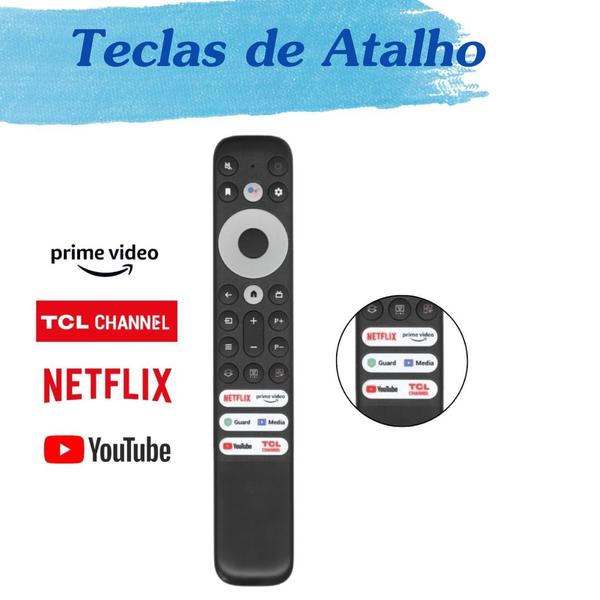 Imagem de Controle Remoto Compatível Tv Tcl Smart Rc902v Fmr2 55p725 65p725 75p725 - Controle para reposição SEM comando de voz, c