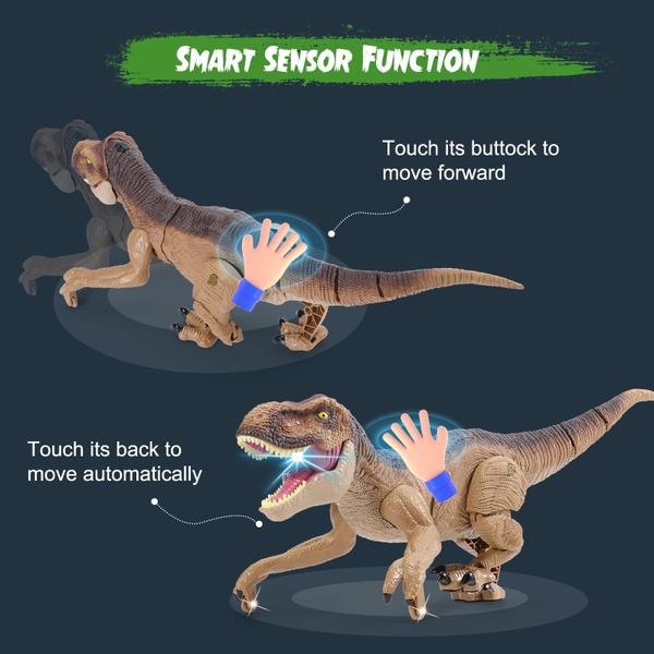 Imagem de Controle remoto Dinosaur VERTOY Walking T-Rex para crianças de 3 a 12 anos