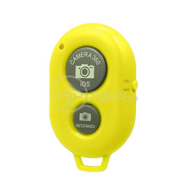 Imagem de Controle Remoto Disparador De Fotos Bluetooth Selfie Amarelo