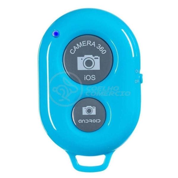 Imagem de Controle Remoto Disparador De Fotos Bluetooth Selfie - Azul