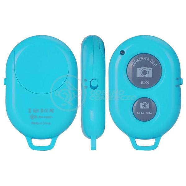 Imagem de Controle Remoto Disparador De Fotos Bluetooth Selfie - Azul