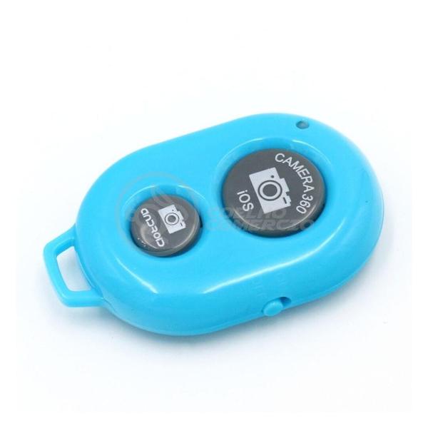 Imagem de Controle Remoto Disparador De Fotos Bluetooth Selfie - Azul