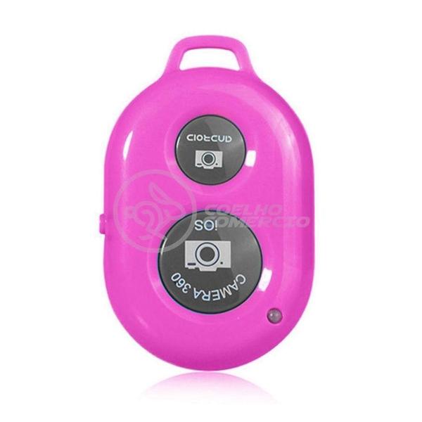 Imagem de Controle Remoto Disparador Fotos Bluetooth Selfie - Rosa Nº8