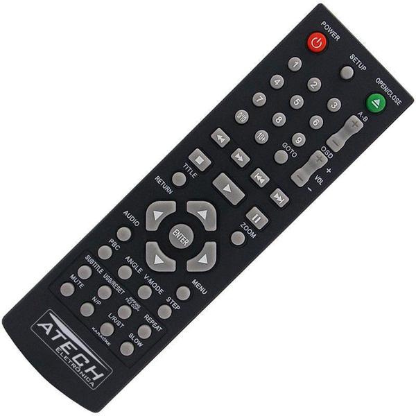 Imagem de Controle Remoto Dvd Philco Ph155 / Ph160 / Ph170 / Ph172 - Atech eletrônica