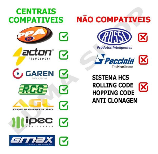 Imagem de Controle Remoto Ipec Cerca Alarme Portão Rcg Ppa Ecp Garen ( PRETO ) 1022