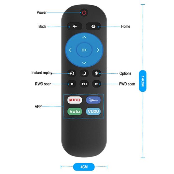 Imagem de Controle remoto IR de substituição para ONN 4K UHD LCD LED Smart TV