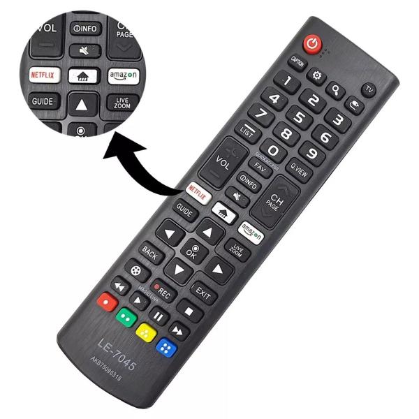 Imagem de Controle Remoto LE 7045 Durável Para Sua Casa Perfeito E Moderno Pronta Entrega