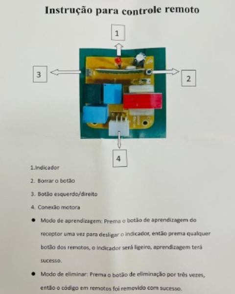 Imagem de Controle Remoto Para Porta De Aço Automática de Enrolar - 03 Controles com DIP