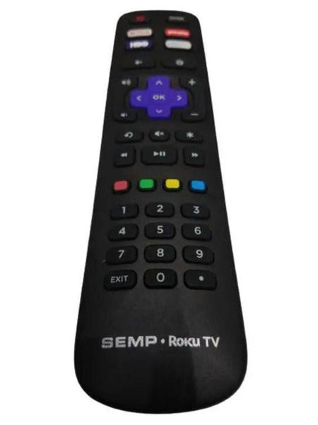 Imagem de Controle Remoto Para Semp Tcl Roku Smart 4k Netflix / Directv / HBO LE-7358 / Sky-9185 - LELONG