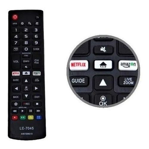 Imagem de Controle Remoto Para Smart TV LCD LED Netflix LE-7045