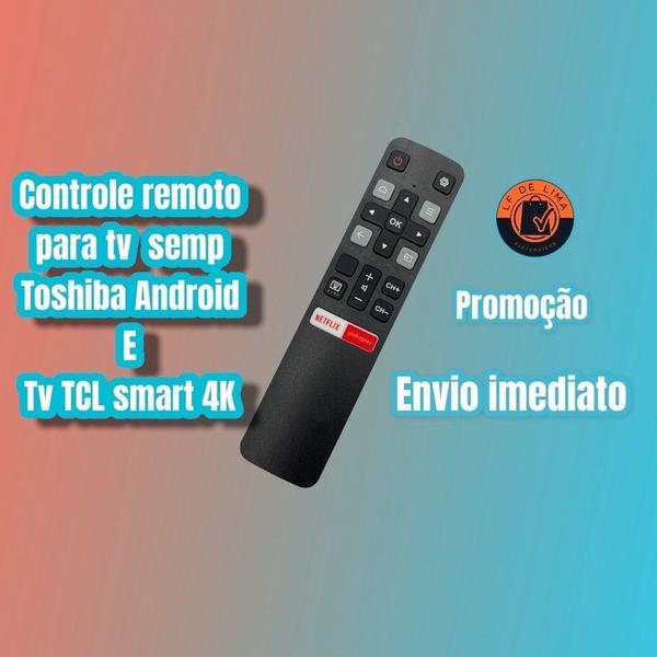 Imagem de Controle Remoto Para Smart Tv Semp Tcl 4k Android Sk8300 RC802V