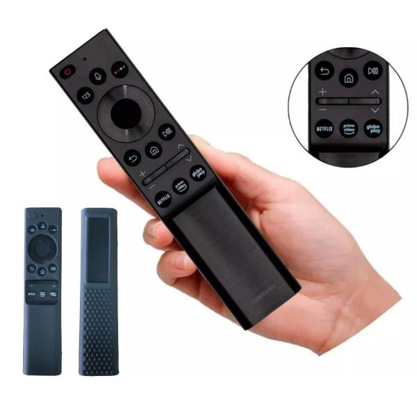 Imagem de Controle Remoto para Tv Samsung Original Serie Au7700 E Au8000 modelo UN50AU8000GXZD com capinha