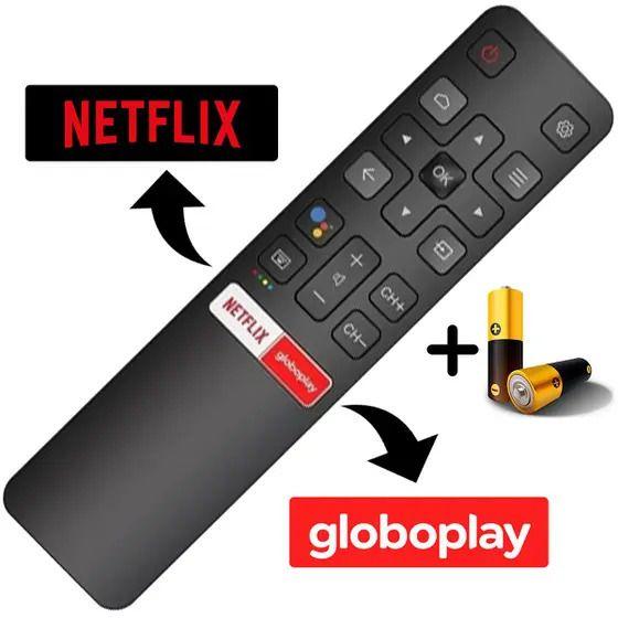 Imagem de Controle Remoto Para Tv Tcl 4k Smart Tv S/ Voz Netflix Globo Play Sky-9071 / Le-7410