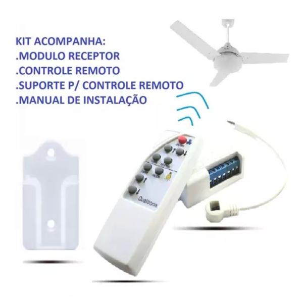 Imagem de Controle Remoto para Ventilador e Lâmpada QV40 Qualitronix