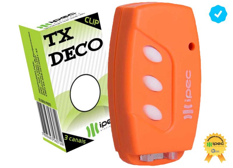 Controle Remoto Portão Alarme Tx-Deco 433mhz 3 Canais Garen Rcg Color Ipec Imagem de Controle Remoto Portão Alarme Tx-Deco 433mhz 3 Canais Garen Rcg Color Ipec