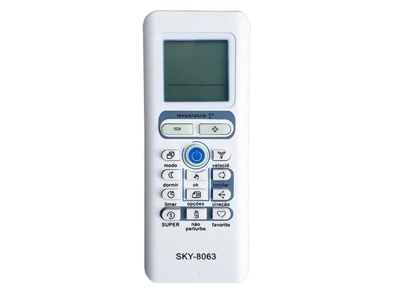 Controle Remoto Sky Ar Condicionado Split Inverter Springer - Midea Imagem de Controle Remoto Sky Ar Condicionado Split Inverter Springer
