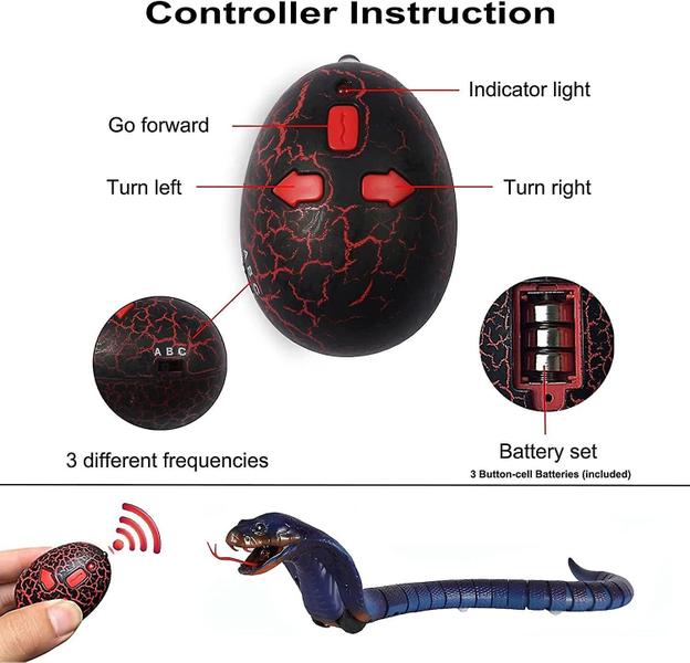 Imagem de Controle Remoto Snake Rechargeable Simulation Rc Snake Toy 17