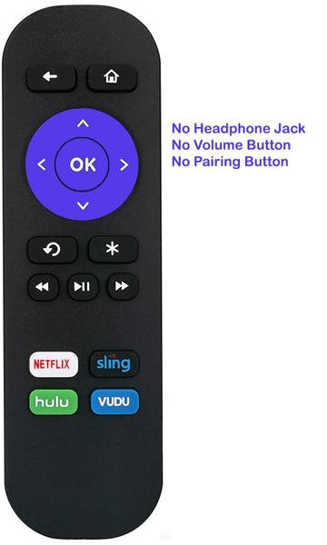 Imagem de Controle remoto substituído por Roku 1 2 3 4 HD LT XS XD Roku Express 3900R Premiere 4620XB 4210XB 3900R 2500R 2700R 2450XB c/Channel Shortcuts, NÃO suporte para qualquer Roku Stick ou Roku TV
