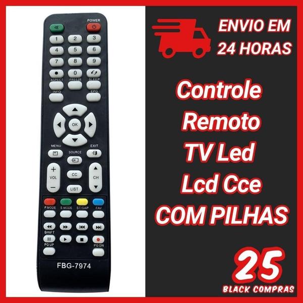 Imagem de Controle Remoto TV CCE - Modelos Compatíveis: RC512 / RC517