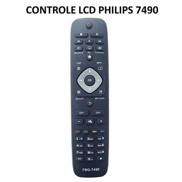 Imagem de Controle Remoto TV LCD PHILIPS Compatível 7490