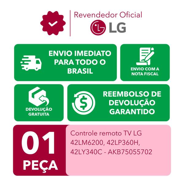 Imagem de Controle remoto TV LG AKB75055702