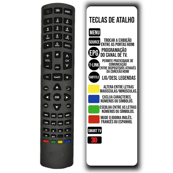 Imagem de Controle Remoto Tv Philco Smart