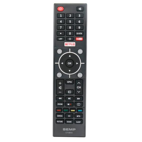 Imagem de Controle Remoto Tv Semp TCL, Youtube, CT-6810