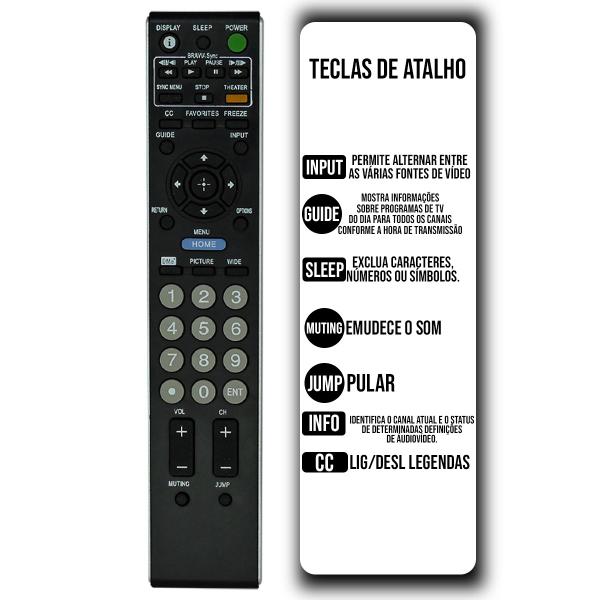 Imagem de Controle Remoto Tv Sony Bravia Lcd - Led