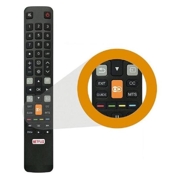 Imagem de Controle Remoto TV TCL Smart 4K com Teclas Globo Play Netflix