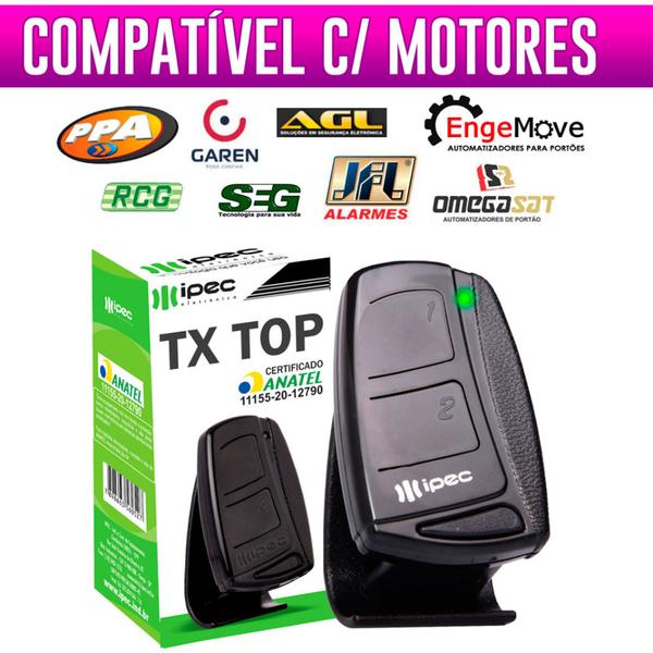 Imagem de Controle Remoto Tx Top 433mhz Preto