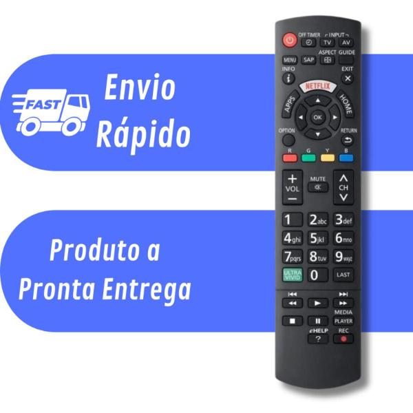 Imagem de Controle Remoto Universal Compatível Smart TV Panasonic