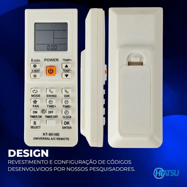 Imagem de Controle Remoto Universal para Ar Condicionado KT-9018E HIATSU