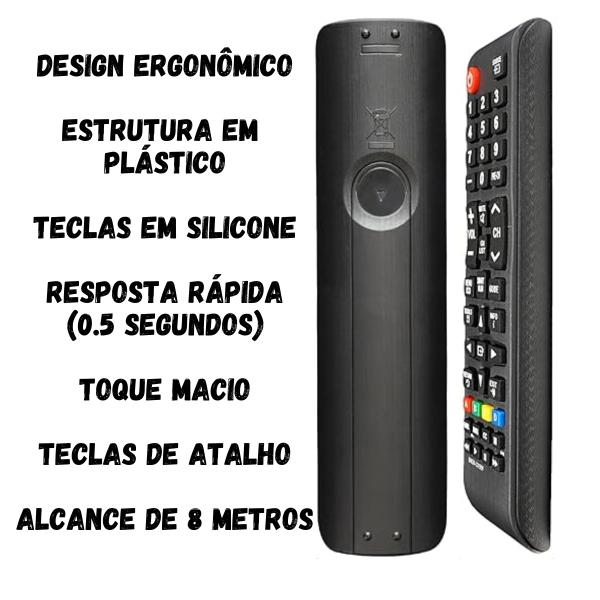 Imagem de Controle Remoto Universal Para Smart Tv Samsung Hub Com Botão Futebol