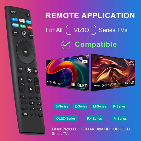 Imagem de Controle remoto universal para TVs inteligentes VIZIO, pacote de 2