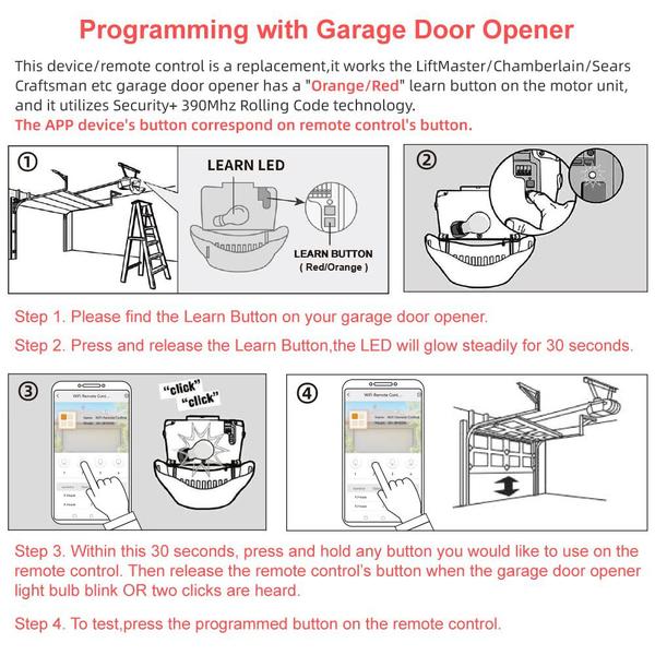 Imagem de Controle remoto WI-FI de garagem para abridor de porta de garagem X-HOUSE