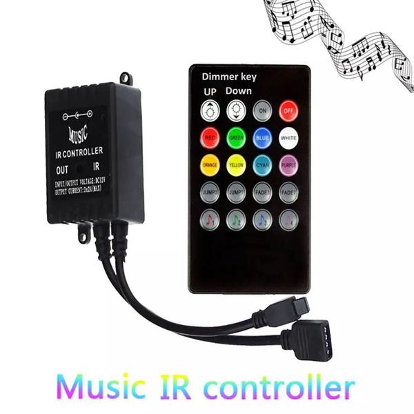 Imagem de Controle Rítmico Fita LED RGB Colorida Musical 3528 5050 12V