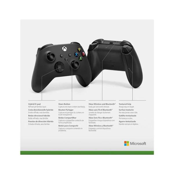 Imagem de Controle sem fio Xbox Carbon Black, QAT-00007  MICROSOFT