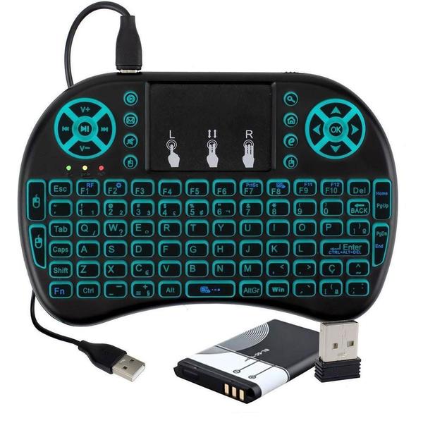 Imagem de Controle Televisão Mini Teclado Sem Fio Bateria Recarregável