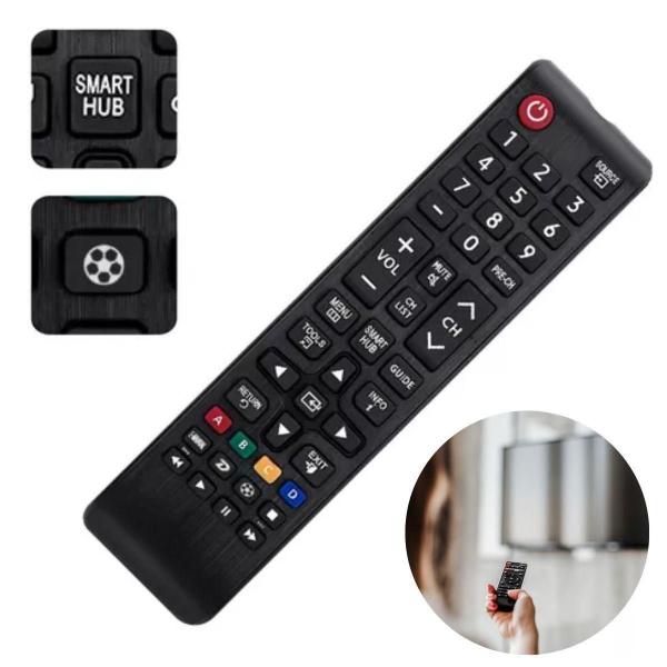 Controle Universal Tv Samsung Smart Pilhas Extras - Fss Variedades Imagem de Controle Universal Tv Samsung Smart Pilhas Extras
