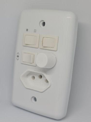 Imagem de Controle Ventilador De Teto 4x2 110v 220v Bivolt 2 Interruptores Tomada 