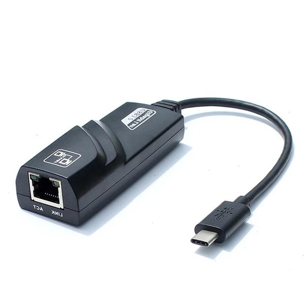 Imagem de Conversor Adaptador Type-C x RJ45 Lan USB 3.0 Gigabit 10/100/1000Mbps