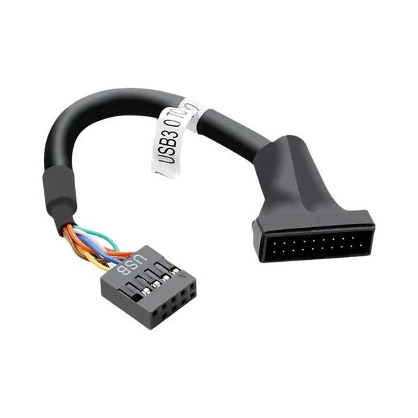 Imagem de Conversor Adaptador USB 3.0 (19/20 pinos) para USB 2.0 (9 pinos) - Painel Frontal