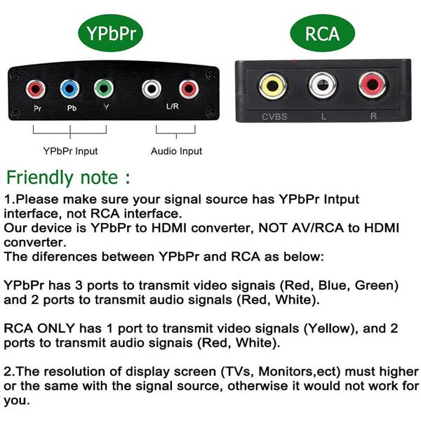 Imagem de Conversor Anber-Tech YPbPr para áudio de vídeo HDMI V1.4 4K