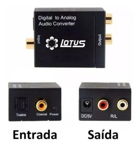 Imagem de Conversor Áudio Digital Optico P/analógico Rca Lt-d005