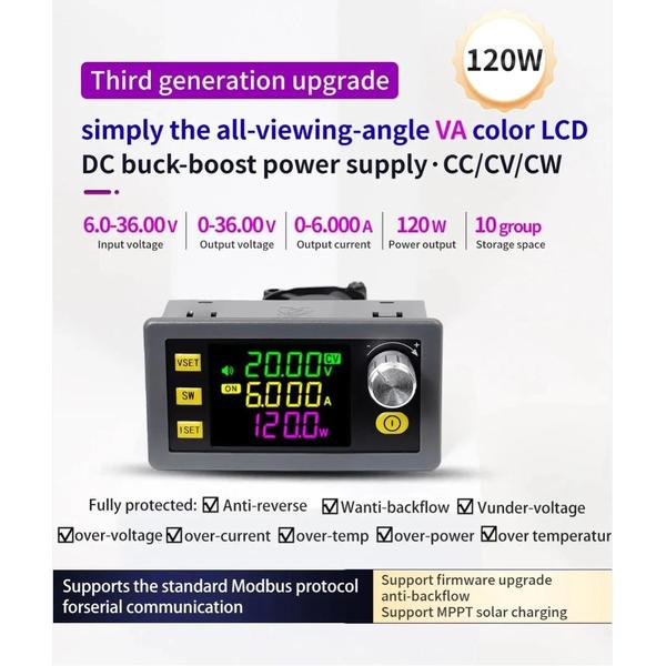 Imagem de Conversor DC Buck Boost Ajustável CNC SK60/SK120 - Fonte de Alimentação para Laboratório