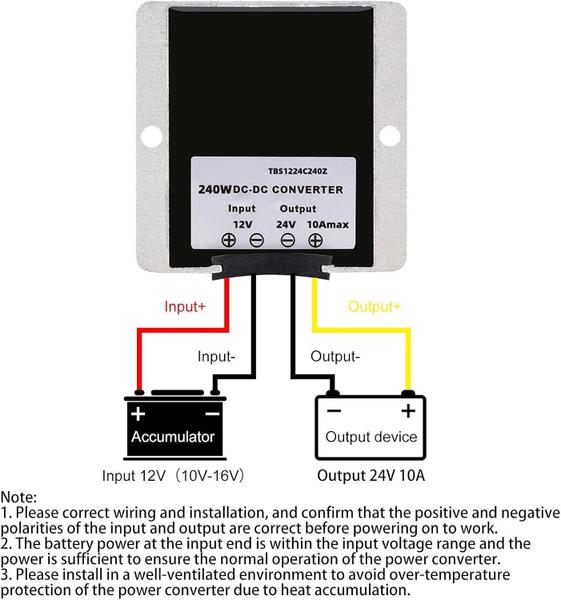 Imagem de Conversor Dc/Dc 12V P/24V 10A Tbs1224C240Z Stepup