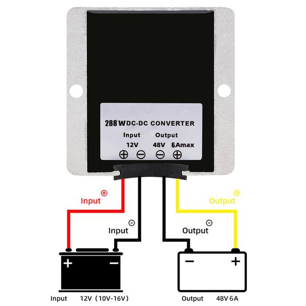 Imagem de Conversor DC/DC MGGi 12V a 48V 6A 288W Regulador de tensão