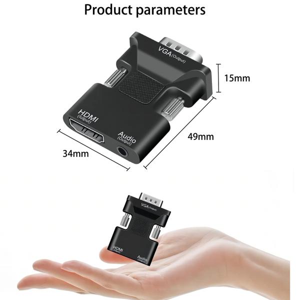 Imagem de Conversor de adaptador HDMI para VGA FDG para laptops, computadores